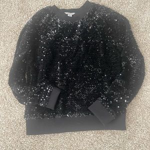 Habitual girl black sequin sparkly sweatshirt size 10
